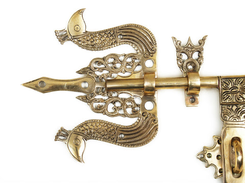 14" Brass Manichitrathazhu Door Lock