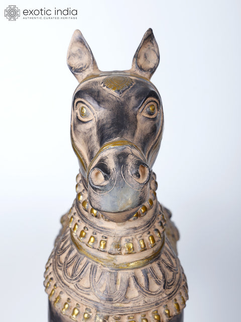 32" Brass Decorative Horse