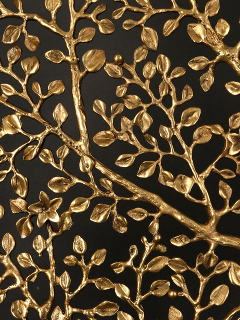 83" Large Brass Leaf Shaped Tree of Life