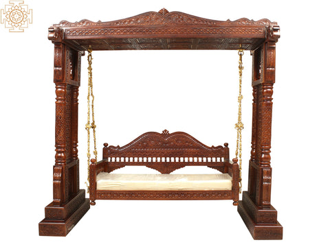 85" Large Wooden Swing | Home Decor