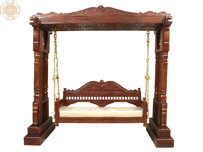 85" Large Wooden Swing | Home Decor