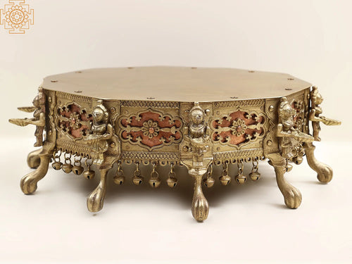 Deepalakshmi Chowki Brass Pedestal with Ghungroo