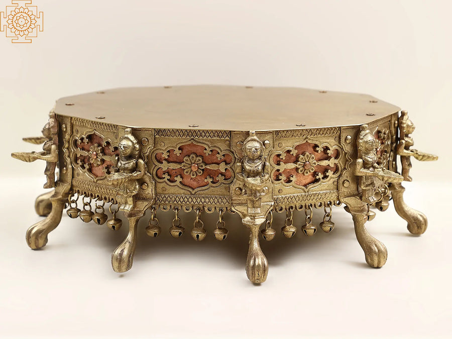 Deepalakshmi Chowki Brass Pedestal with Ghungroo