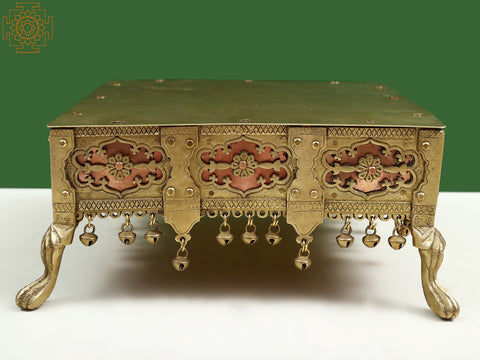 13" Square Chowki (Pedestal) with Ghungroos