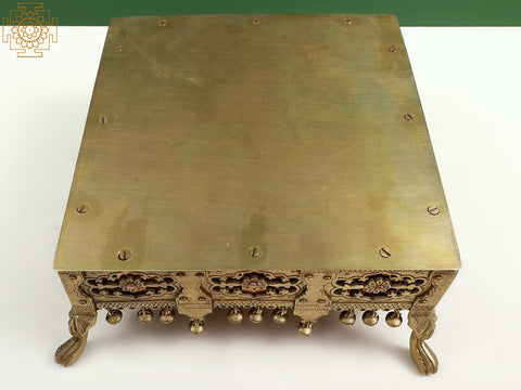 13" Square Chowki (Pedestal) with Ghungroos