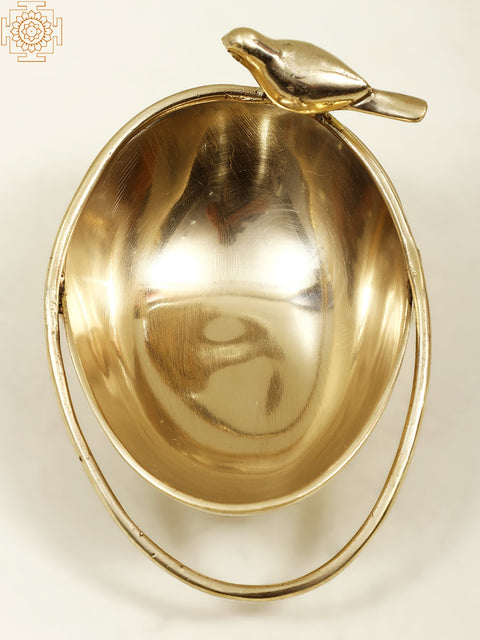 6" Small Brass Bird Bowl