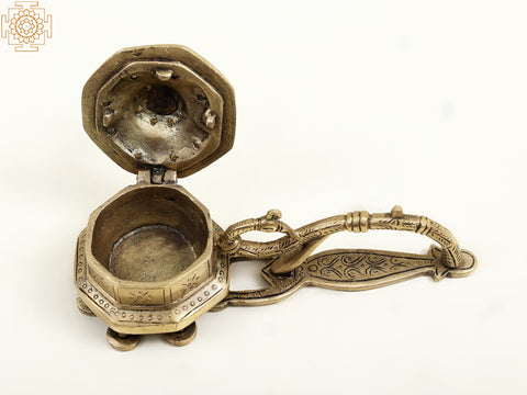 7" Brass Peacock Incense Burner
