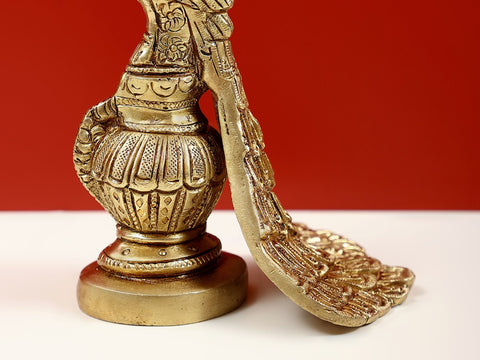 5" Small Brass Decorative Peacock