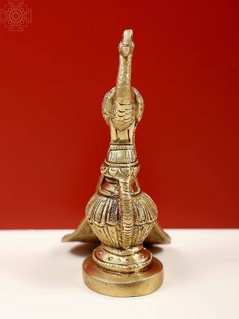 5" Small Brass Decorative Peacock