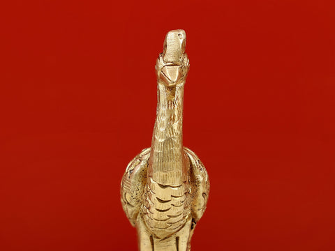 5" Small Brass Decorative Peacock