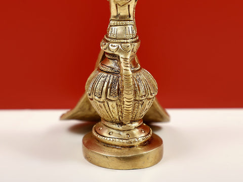 5" Small Brass Decorative Peacock