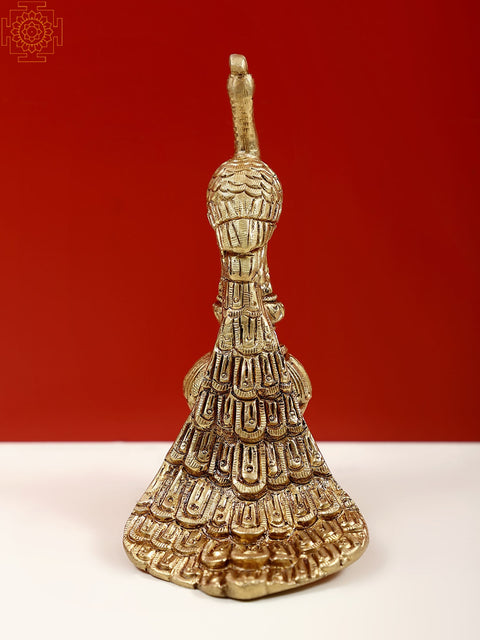 5" Small Brass Decorative Peacock