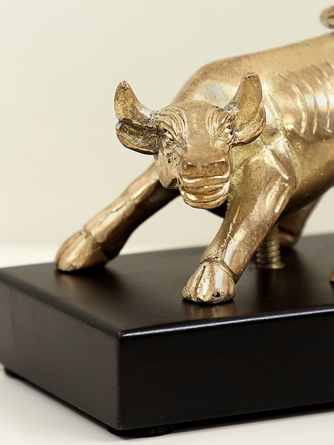 3" Small Brass Bull as Seen on Wall Street (New York) | Handcrafted in India