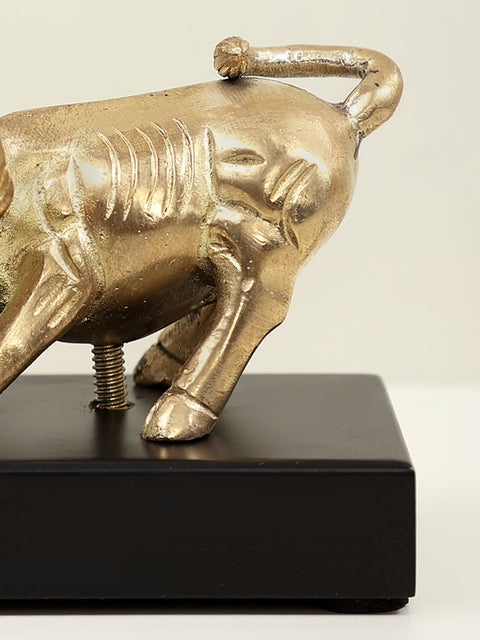 3" Small Brass Bull as Seen on Wall Street (New York) | Handcrafted in India