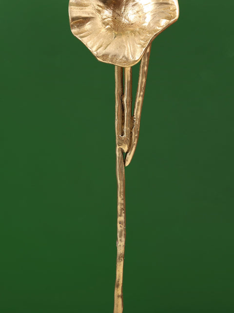 31" Brass Decorative Flower Branch