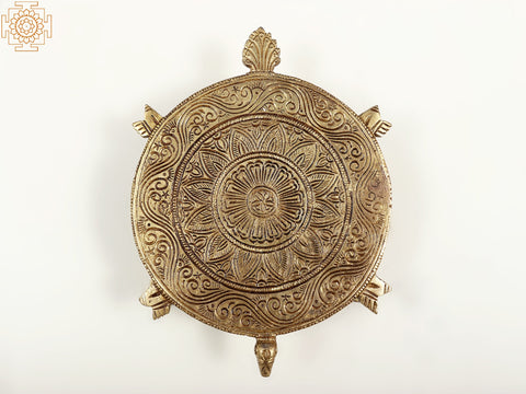 6" Tortoise Ritual Pedestal in Brass | Spiritual Home Decor