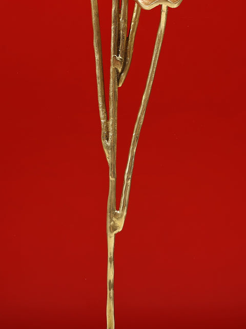 37" Brass Decorative Flowers | Home Altar Decor