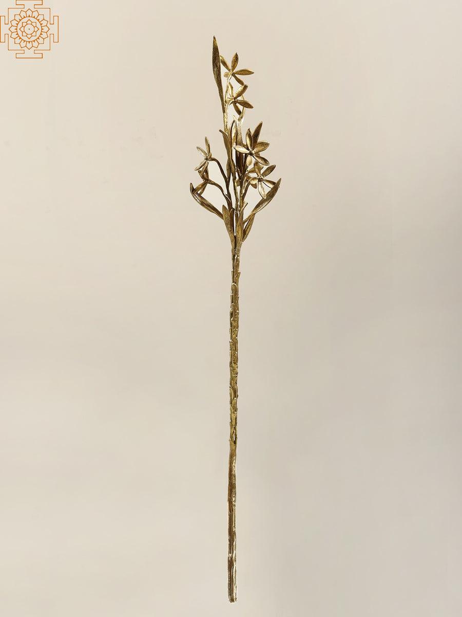36" Brass Bunch of Flowers Home Decor Sculpture