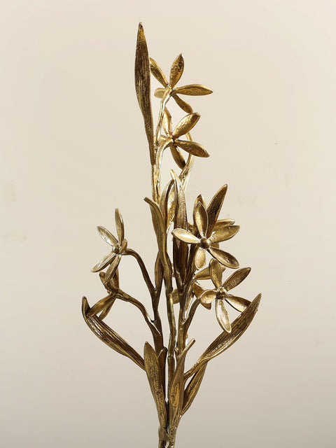 36" Bunch of Flowers in Brass | Home Decor