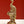 4" Brass Small Peacock atop an Ornate Kalash