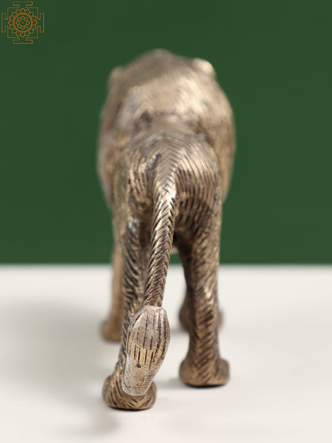 5" Brass Small Lion Figurine | Animal Statue