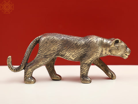 5" Small Size Black Panther Brass Figurine