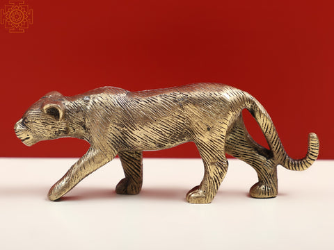 5" Small Size Black Panther Brass Figurine