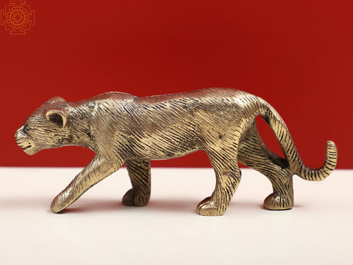 5" Black Panther Handmade Brass Statue for Home Decor