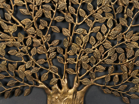 46" Beautiful Tree Wall Hanging In Brass | Home Decor