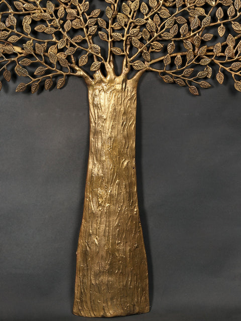 46" Beautiful Tree Wall Hanging In Brass | Home Decor