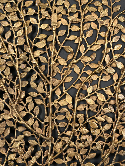 46" Beautiful Tree Wall Hanging In Brass | Home Decor