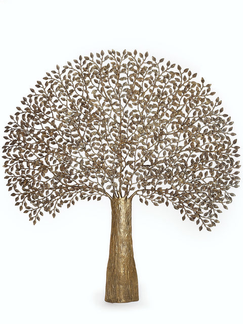 46" Beautiful Tree Wall Hanging In Brass | Home Decor