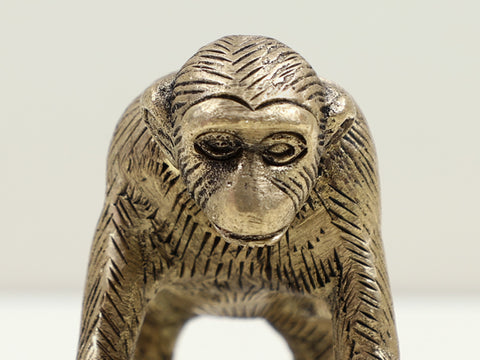 3" Brass Small Chimpanzee | Home Decor Item