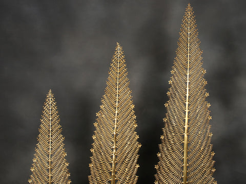 Set of Three Brass Trees
