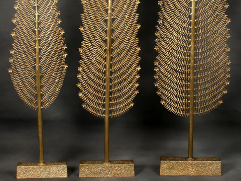 Set of Three Brass Trees