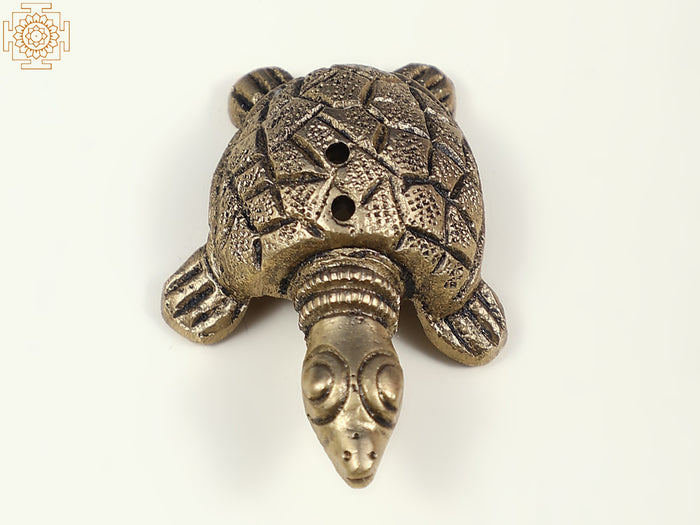 1" Handmade Brass Tortoise Statue for Home Decor
