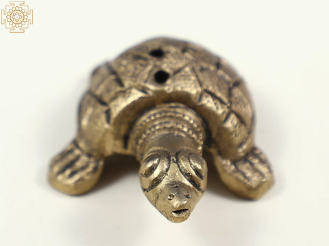 1" Small Handmade Brass Tortoise Figurine