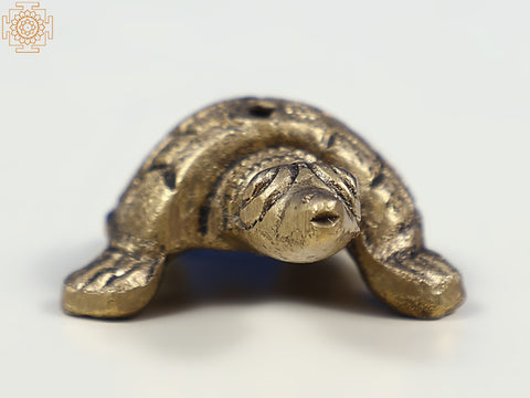 1" Small Handmade Brass Tortoise Figurine