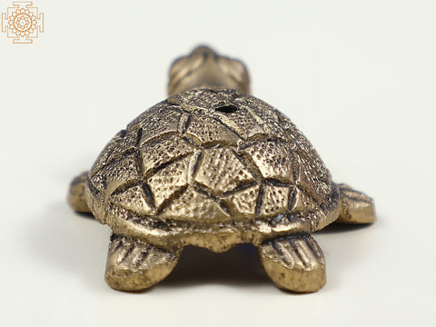 1" Small Handmade Brass Tortoise Figurine