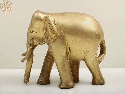 6" Small Brass Elephant