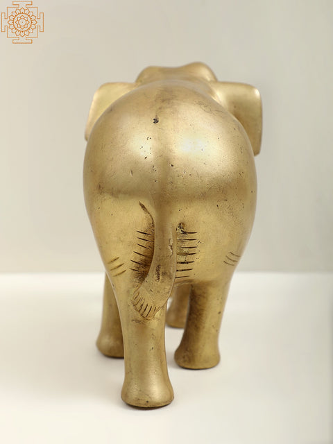 6" Small Brass Elephant