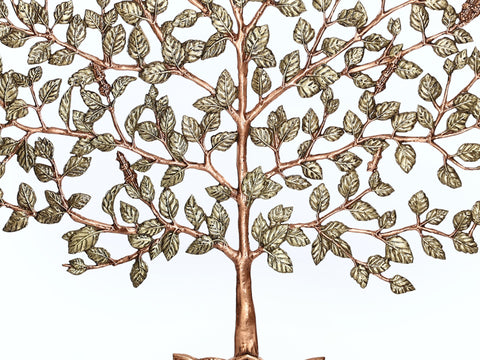 44" Beautiful Tulsi Tree Wall Hanging In Brass