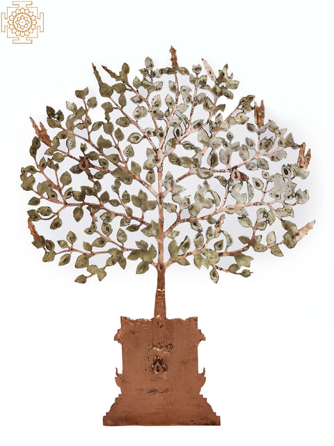 44" Beautiful Tulsi Tree Wall Hanging In Brass