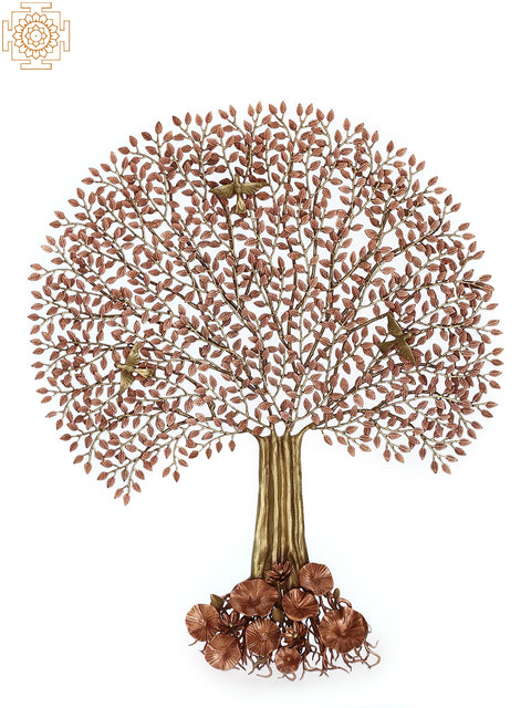 46" 24 Karat Gold Plated Brass Tree of Life | Wall Mounted | Home Decor