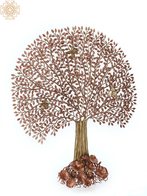 46" 24 Karat Gold Plated Brass Tree of Life | Wall Mounted | Home Decor