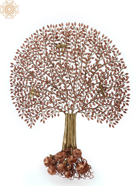46" 24 Karat Gold Plated Brass Tree of Life | Wall Mounted | Home Decor
