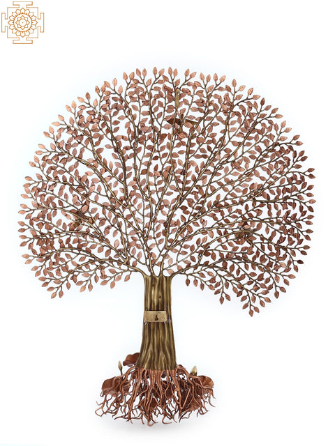 46" 24 Karat Gold Plated Brass Tree of Life | Wall Mounted | Home Decor