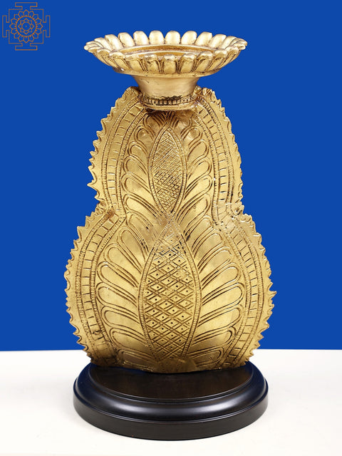 11" Double Face Buddha with Candle Holder on Wooden Base