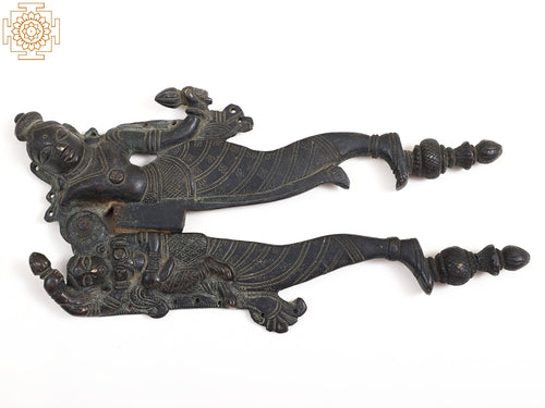 7" Kamadev and Rati Brass Nut Cracker Vintage Collectible