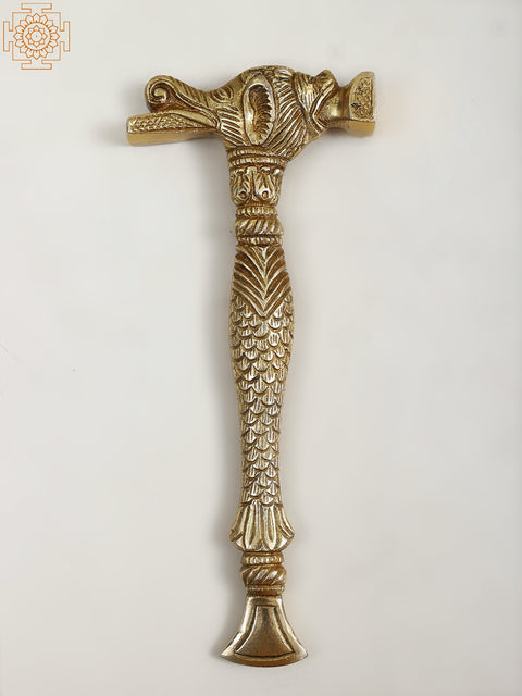 8" Brass Elephant Head Hammer or Paper Weight